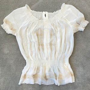 Joie Cream Blouse Size Medium